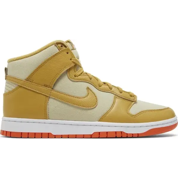 Nike dunk high wheat gold safety orange - 10 - SHOES