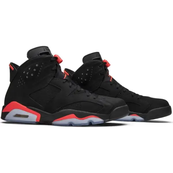 Nike Mens Air Jordan 6 Retro ’Infrared’ Suede Basketball Shoes - 12 - SHOES