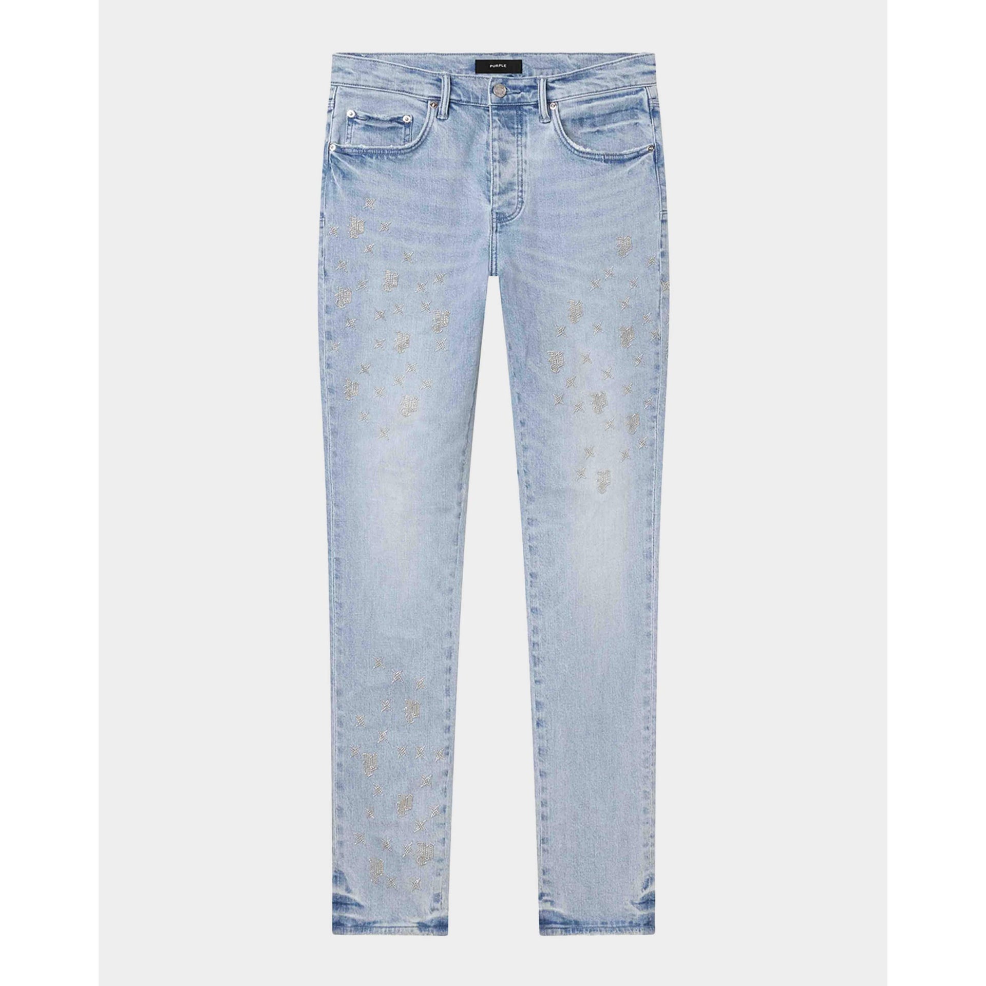Purple brand beaded monogram denim by PURPLE BRAND