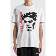 Off-whit face arrow slim t-shirt - T-SHIRT