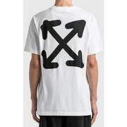 Off-whit face arrow slim t-shirt - T-SHIRT