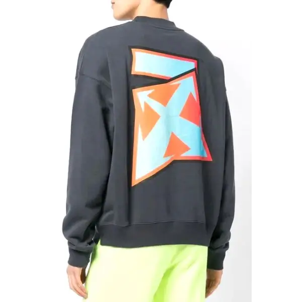 Off-white degrade thunder slim outerspace crewneck sweatshirt - SWEATSHIRTS