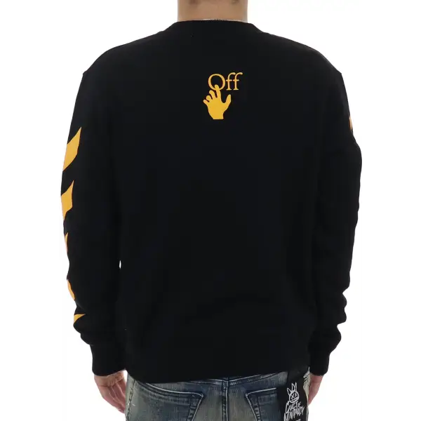 Off-White Men's Black Carav Painting Crewneck Sweatshirt - ECtrendsetters