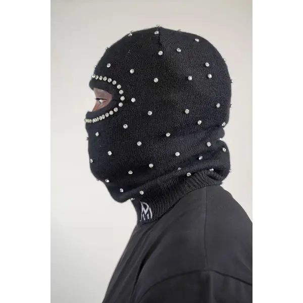 Paper money diamanté ski mask - OSFA / BLACK - MENS