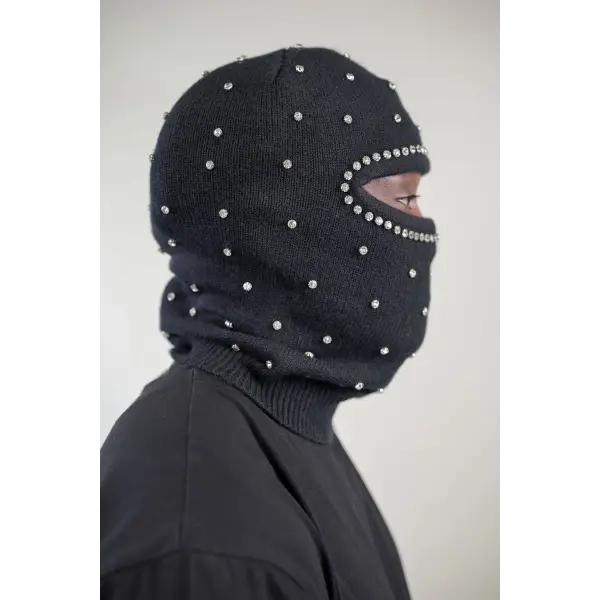 Paper money diamanté ski mask - OSFA / BLACK - MENS