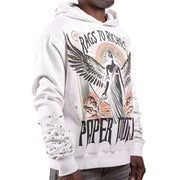 Paper money fallen angels rhinestone hoodie - HOODIE