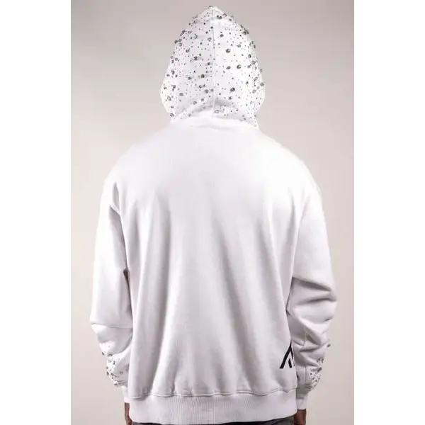 Paper money fallen angels rhinestone hoodie - HOODIE