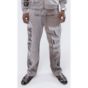 Paper Money news paper sweatpants by TODAYS TREND