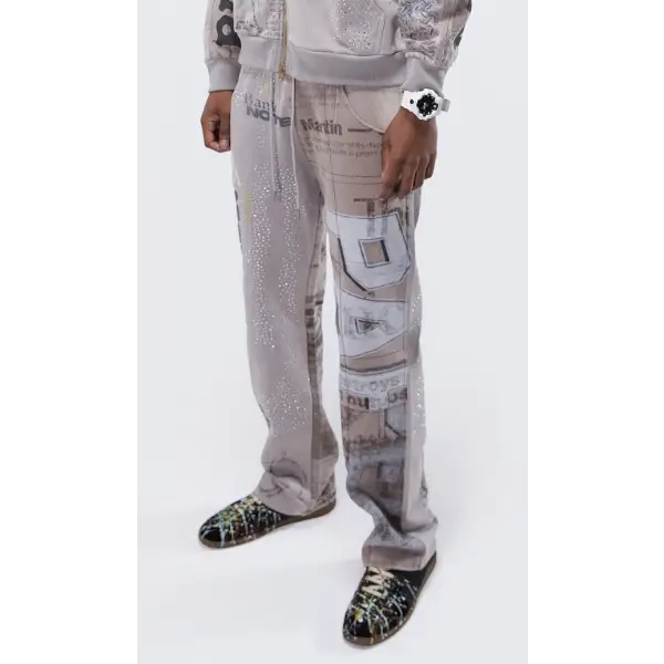 Paper Money news paper sweatpants - SWEAT PANT