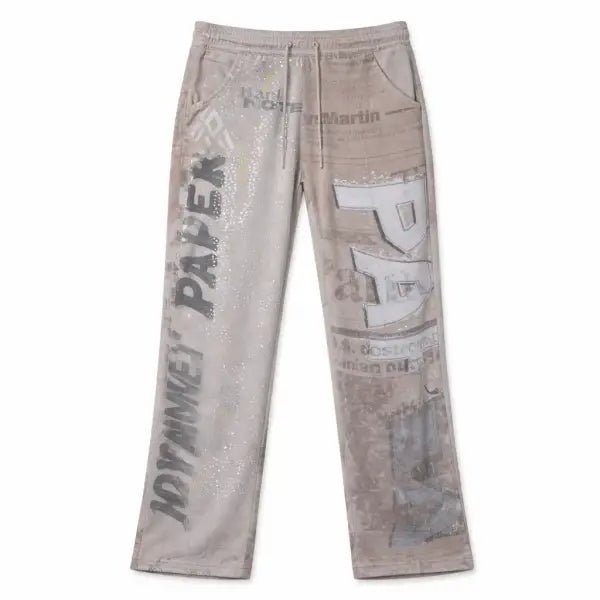 Paper Money news paper sweatpants by TODAYS TREND