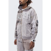 Paper Money news paper zip up hoodie - HOODIE