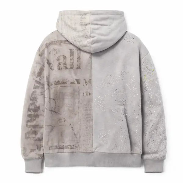 Paper Money news paper zip up hoodie - HOODIE