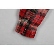 Paper money rhinestone flannel - SHIRT L/S