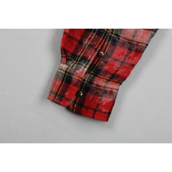 Paper money rhinestone flannel - SHIRT L/S