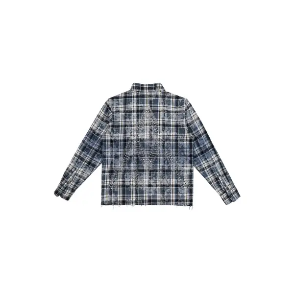 Paper money rhinestone flannel - SHIRT L/S