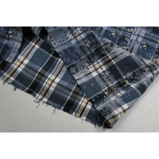 Paper money rhinestone flannel - SHIRT L/S