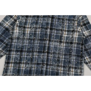 Paper money rhinestone flannel - SHIRT L/S