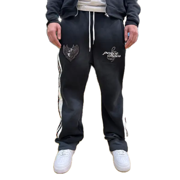 Peace and chaos fire and ice sweatpants - SMALL / BLACK - SWEAT PANT