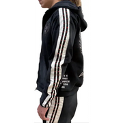 Peace and chaos fire and ice track fleece hoodie - HOODIE