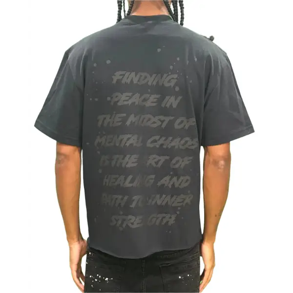 Peace and chaos mental chaos CROPPED t-shirt - T-SHIRT