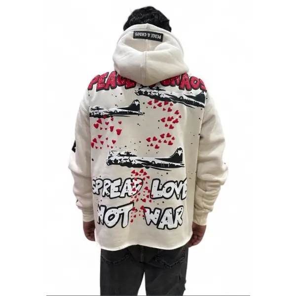 Peace and chaos spread love not war hoodie - HOODIE