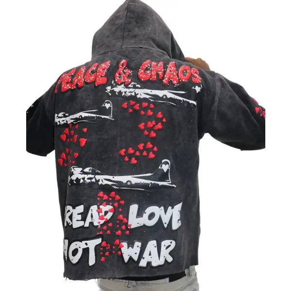 Peace and chaos spread love not war hoodie - HOODIE