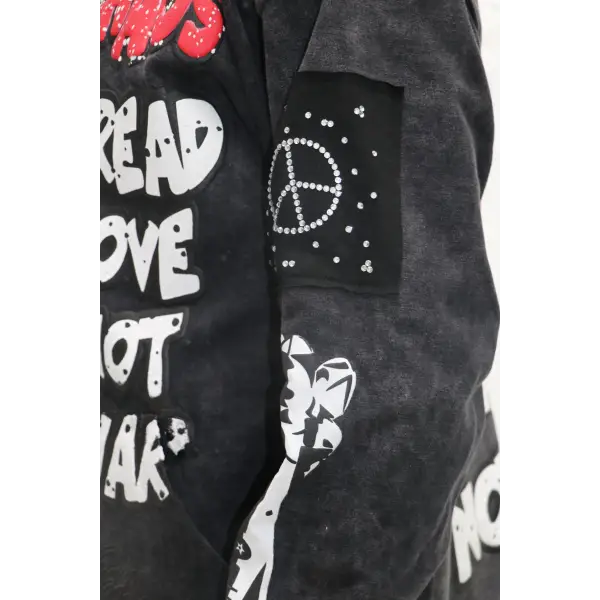 Peace and chaos spread love not war hoodie - HOODIE