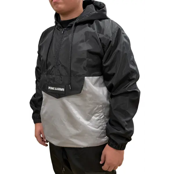 Peace and chaos windbreaker hoodie - HOODIE