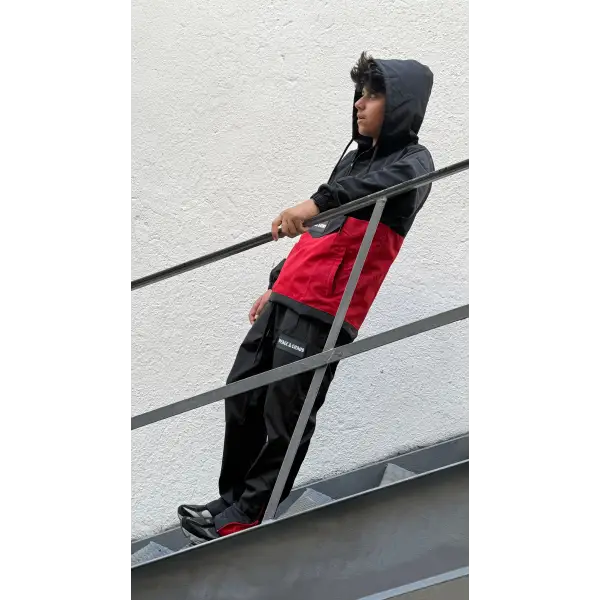 Peace and chaos windbreaker hoodie - HOODIE