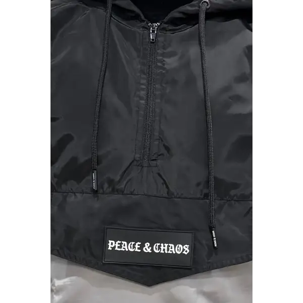 Peace and chaos windbreaker hoodie - HOODIE