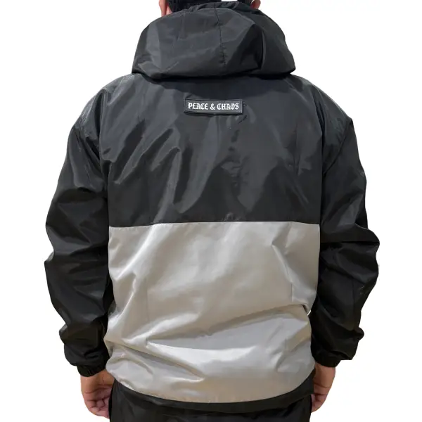 Peace and chaos windbreaker hoodie - HOODIE