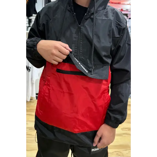 Peace and chaos windbreaker hoodie - HOODIE