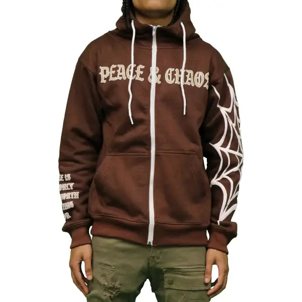 Peace & chaos big logo web hoodie - HOODIE