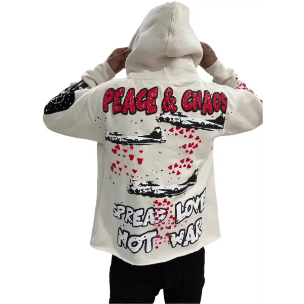 Peace & chaos spread love not war hoodie - HOODIE