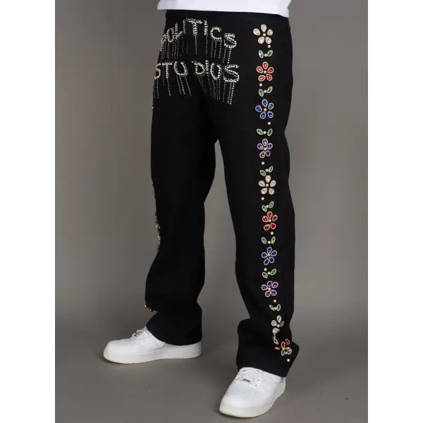 Politics baggy politics studios studded jeans - DENIM