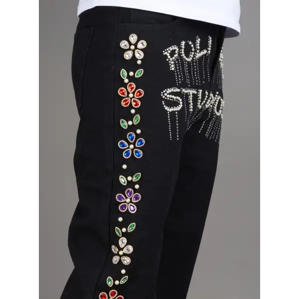 Politics baggy politics studios studded jeans - DENIM