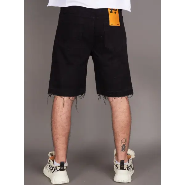 Politics big embellished denim short - SHORTS