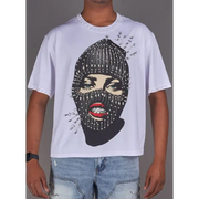 Politics embellished mask t-shirt - T-SHIRT