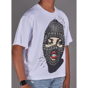 Politics embellished mask t-shirt - T-SHIRT