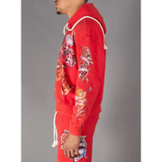 Politics jujube tattoo print hoodie - HOODIE