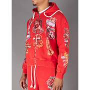 Politics jujube tattoo print hoodie - HOODIE