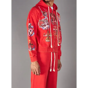 Politics jujube tattoo print hoodie - HOODIE