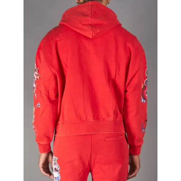 Politics jujube tattoo print hoodie - HOODIE