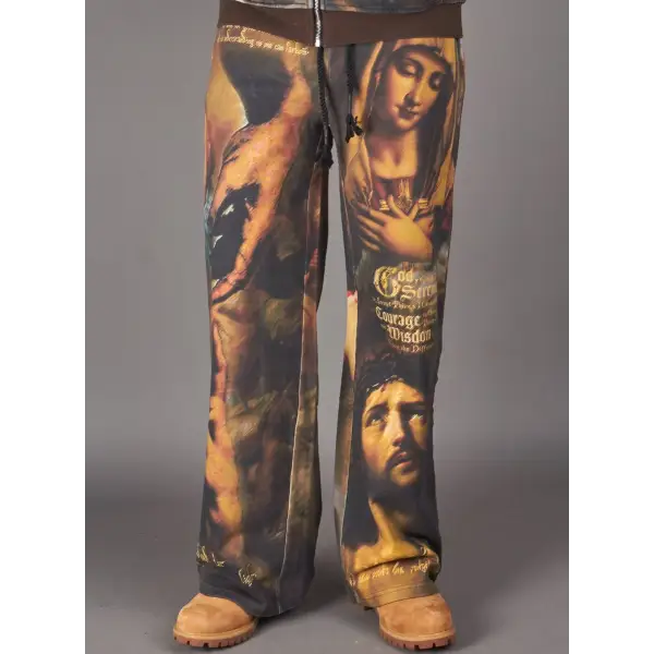 Politics ravin renaissance-style artwork sweatpant - SMALL / YELLOW - SWEAT PANT