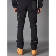 Politics rhinestone studded corwin stacked denim - DENIM