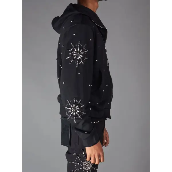 Politics sunray blossom studded zip up hoodie - HOODIE