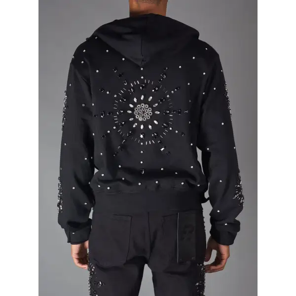 Politics sunray blossom studded zip up hoodie - HOODIE