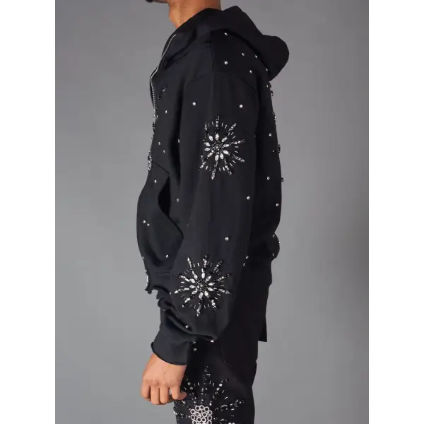 Politics sunray blossom studded zip up hoodie - HOODIE