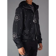 Politics sunray blossom studded zip up hoodie - HOODIE