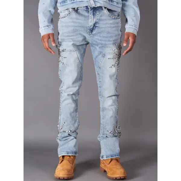 Politics sunray blossom wilfred flare denim - 32W/34L / BLUE - DENIM